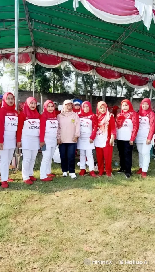 Indonesian Women Celebrate with Dangdut Dance Under Tent – AI Generated Video | Hailuo AI