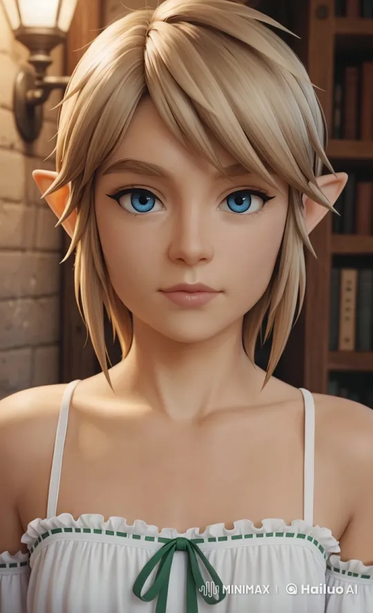 Flirtatious Elf Character in Cozy Room Setting – AI Generated Video | Hailuo AI