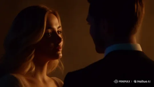 Couple's Intense Romantic Connection in Firelight – AI Generated Video | Hailuo AI