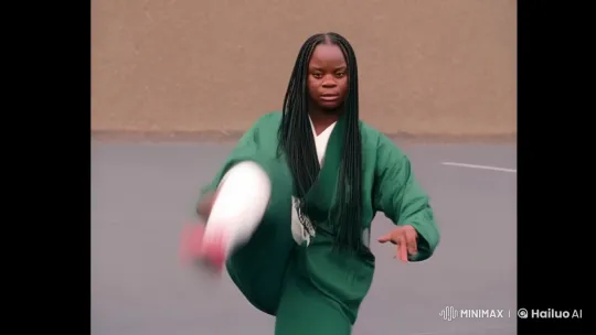 AI Mimics Kick Jump Kung Fu Moves – AI Generated Video | Hailuo AI