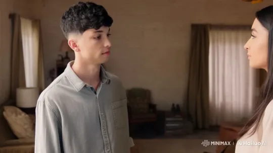 Romantic Moment Between Young Couple in Warm Lighting – AI Generated Video | Hailuo AI