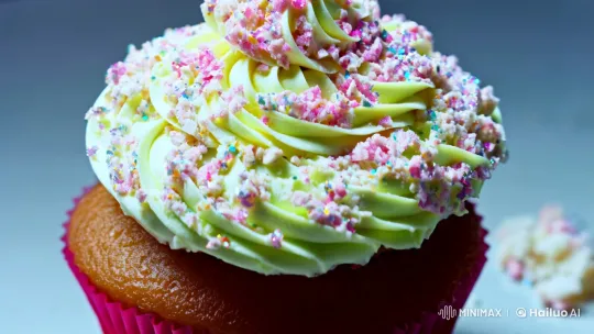 Dramatic Explosion of a Decorated Cupcake – AI Generated Video | Hailuo AI