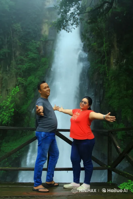 Live2D Animated Kung Fu Battle with Waterfall Background – AI Generated Video | Hailuo AI