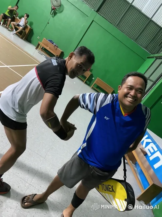 Men Bond Over Sports Hall Handshake and Embrace – AI Generated Video | Hailuo AI