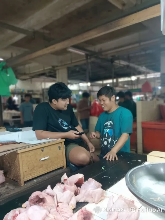 Affectionate Moment Between Two Individuals in a Market – AI Generated Video | Hailuo AI