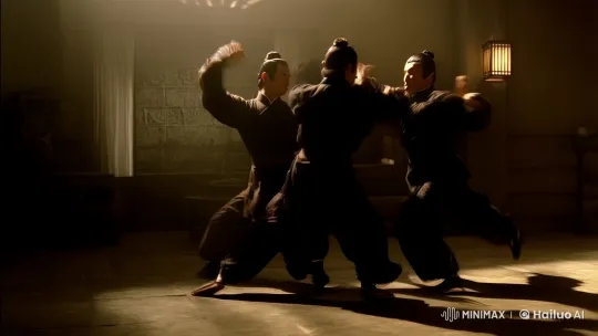 Dynamic Kung Fu Fight in Atmospheric Dojo – AI Generated Video | Hailuo AI