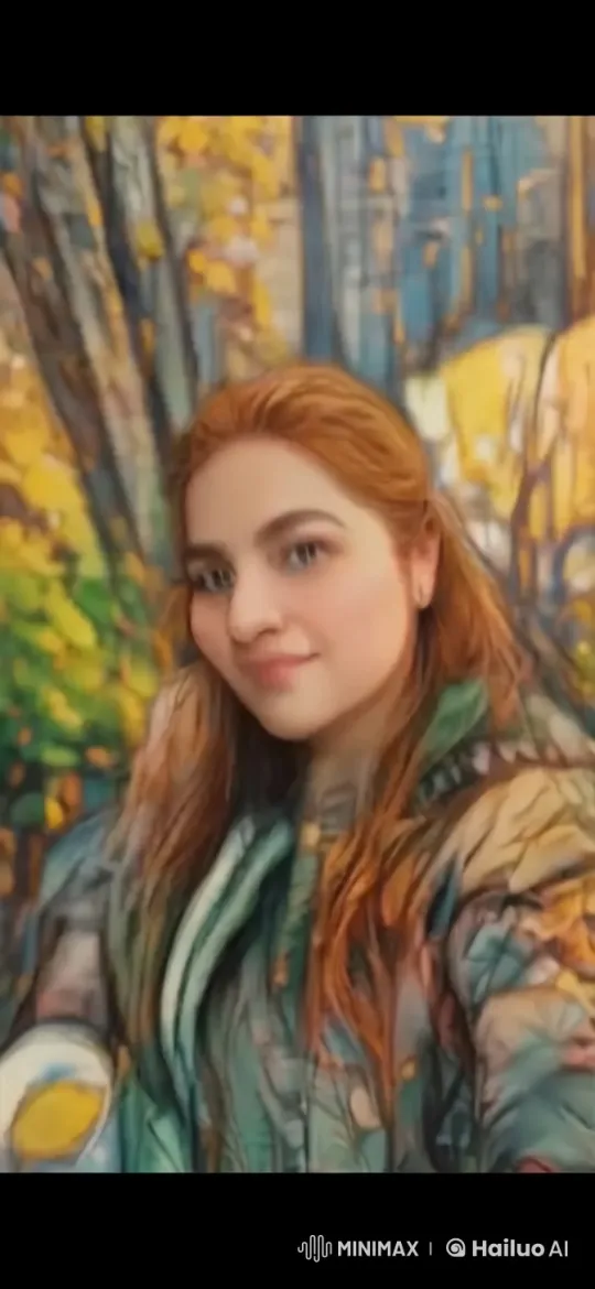 Young Woman Enjoying Autumn Adventure with Animals – AI Generated Video | Hailuo AI