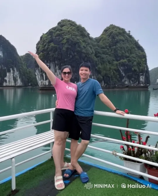 Couple's Intense Kung-Fu Battle on Scenic Boat Deck – AI Generated Video | Hailuo AI