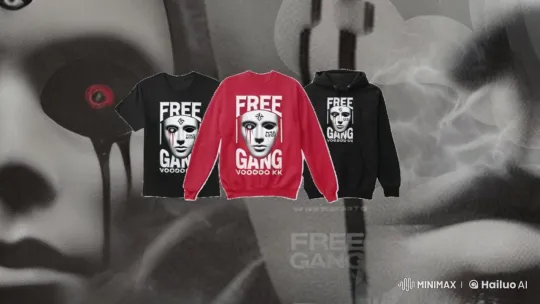 Voodoo KK Merch Launch: "FREE GANG" Collection Teaser – AI Generated Video | Hailuo AI