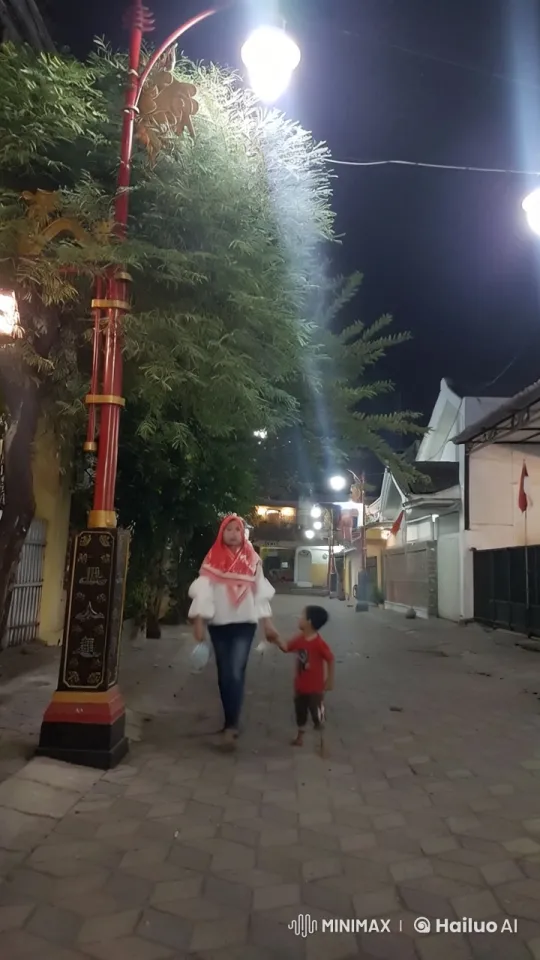 Woman and Child Perform Kung Fu on Quiet Street – AI Generated Video | Hailuo AI