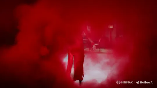 Possessed Chinese Woman in Traditional Red Elegance – AI Generated Video | Hailuo AI