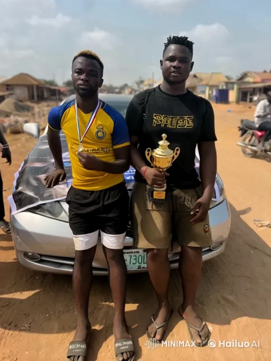 Young Men Celebrate Achievements in Rural Setting – AI Generated Video | Hailuo AI
