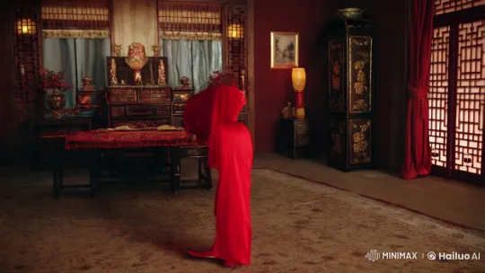 Possessed Woman's Terrifying Transformation in Elegant Setting – AI Generated Video | Hailuo AI