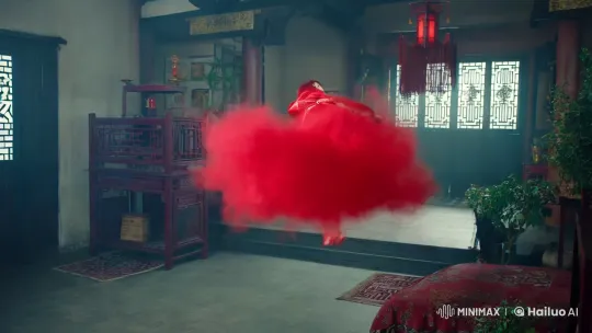 Chinese Woman Transformed into a Demon in Traditional Room – AI Generated Video | Hailuo AI