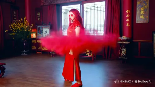 Traditional Chinese Room: Dualistic Possession of a Woman – AI Generated Video | Hailuo AI