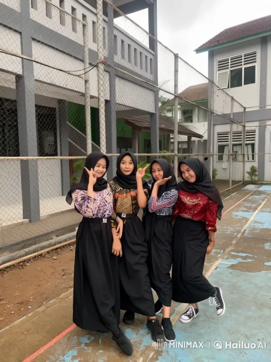 Live2D Animated Kungfu Routine by Young Women in Batik – AI Generated Video | Hailuo AI