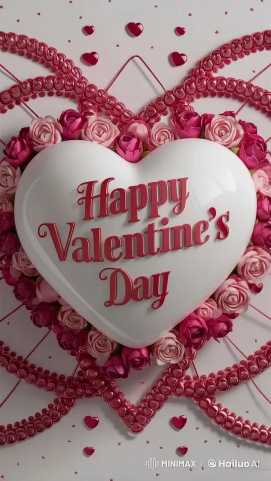 Valentine's Day Celebration with Hearts and Roses – AI Generated Video | Hailuo AI