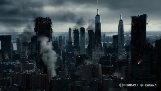 Ruined New York: Aesthetic of Destruction – AI Generated Video | Hailuo AI
