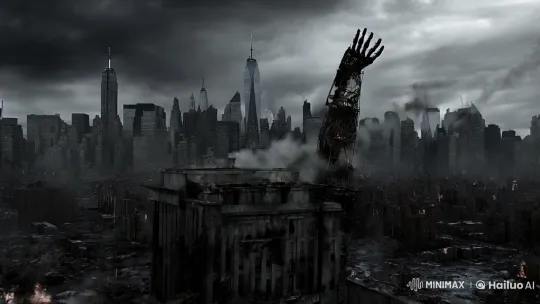 Post-Apocalyptic NYC: Haunting Beauty Amidst Ruin – AI Generated Video | Hailuo AI