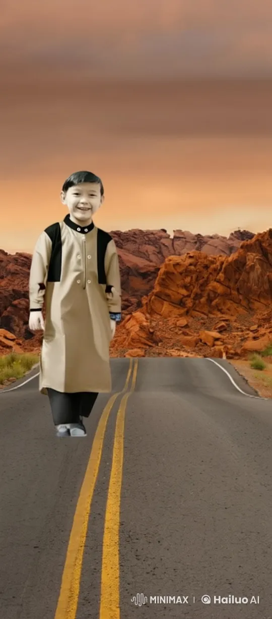 Model Strides Through Desert in Live2D Animation – AI Generated Video | Hailuo AI
