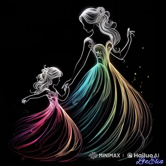 Mother and Daughter Stroll in Glowing Harmony – AI Generated Video | Hailuo AI