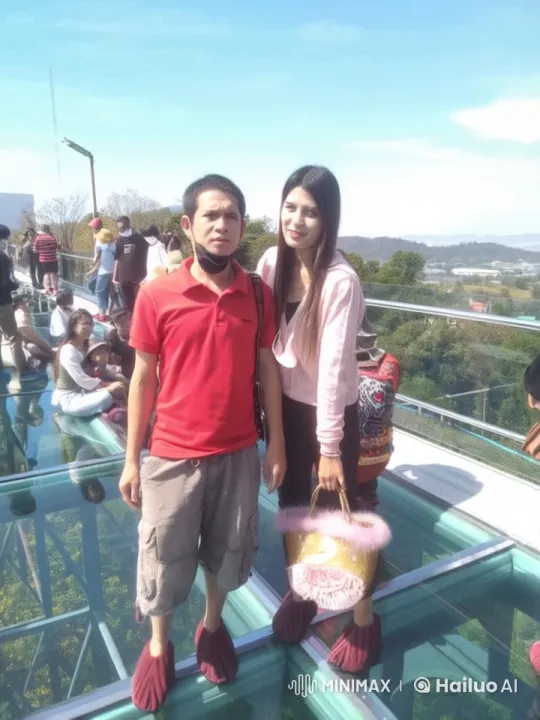 Crowded Glass Bridge with Scenic View in Live2D Animation – AI Generated Video | Hailuo AI
