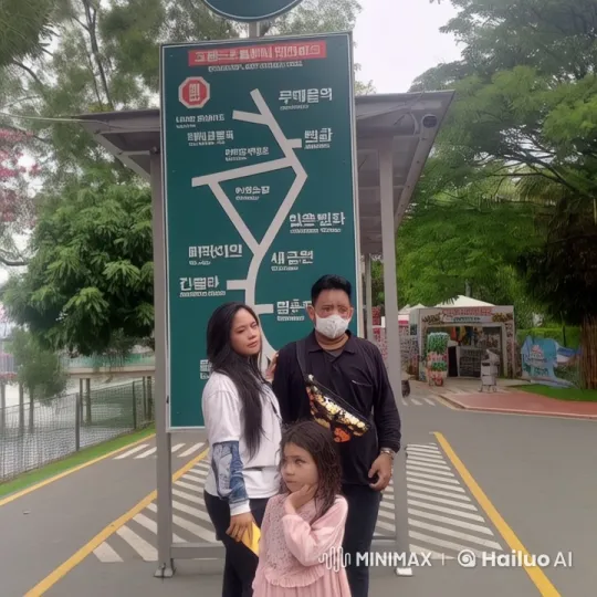 Family Performs Synchronized Kungfu at Waterpark – AI Generated Video | Hailuo AI