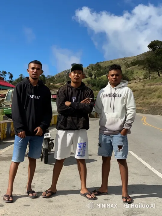 Young Martial Artists Showcase Skills by Mountain Road – AI Generated Video | Hailuo AI