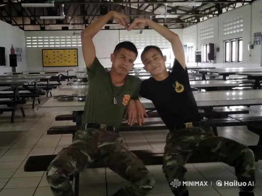 Soldiers Showcase Martial Arts in Live2D Mess Hall Battle – AI Generated Video | Hailuo AI