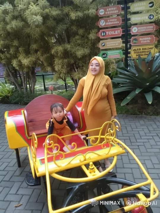 Joyful Mother and Child Play Kungfu in Colorful Park – AI Generated Video | Hailuo AI