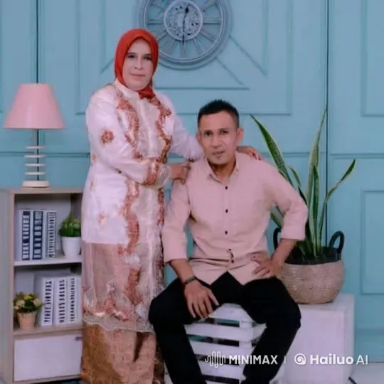 Couple Expresses Affection in Cozy Home Setting – AI Generated Video | Hailuo AI