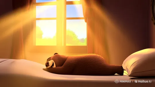 A Bear's Heartwarming Journey: Morning to Starry Night – AI Generated Video | Hailuo AI