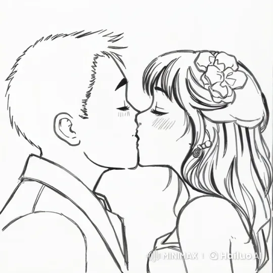 Young Couple's Romantic Kiss in Subtle Animation – AI Generated Video | Hailuo AI
