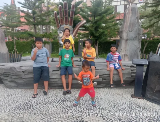 Five Boys Practice Kung Fu in Sculpted Landscape – AI Generated Video | Hailuo AI