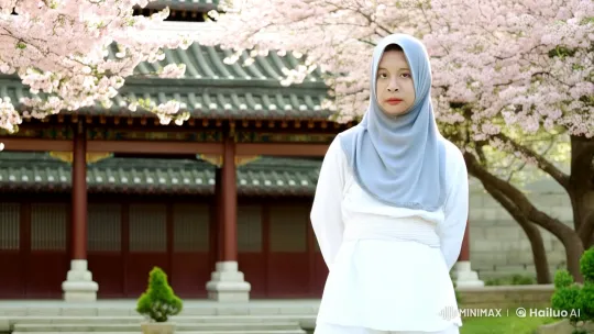 White Hijab: A Fusion of Kungfu and Serenity – AI Generated Video | Hailuo AI