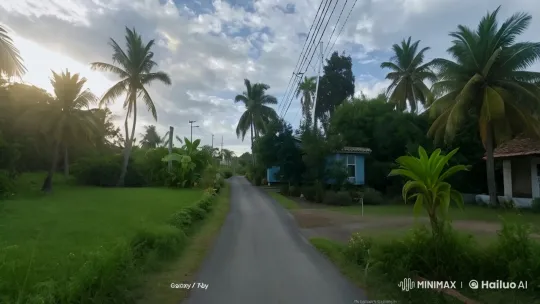 Lush Rural Road in Live2D Animation – AI Generated Video | Hailuo AI