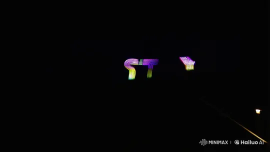Vibrant 'Just Try' in Fluorescent Gradient – AI Generated Video | Hailuo AI