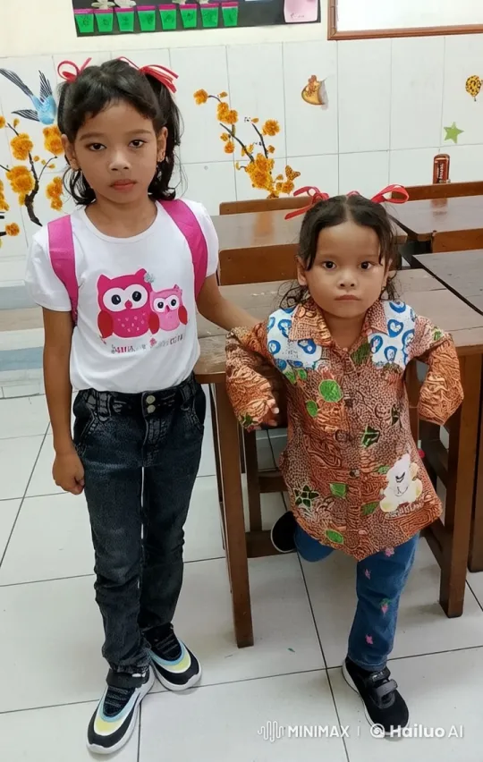 Two Children Practicing Kungfu in a Classroom Setting – AI Generated Video | Hailuo AI