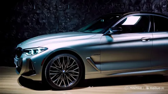 BMW Showcase with Dramatic Lighting and Sophisticated Background – AI Generated Video | Hailuo AI