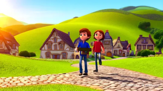 Boys Discover Hidden Village History in Forest Adventure – AI Generated Video | Hailuo AI