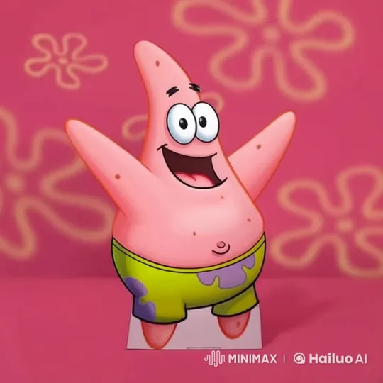 Animated Patrick Star in Live2D with Cheerful Poses – AI Generated Video | Hailuo AI