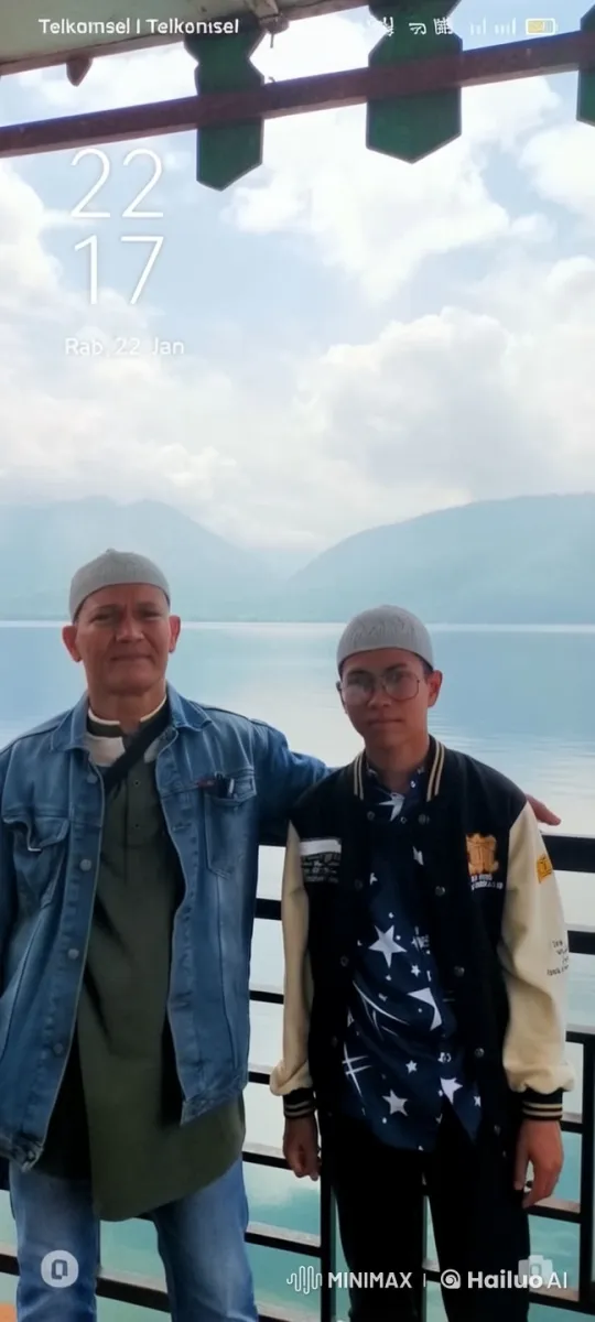 Tranquil Lake View: Two People Pose in Live2D Animation – AI Generated Video | Hailuo AI
