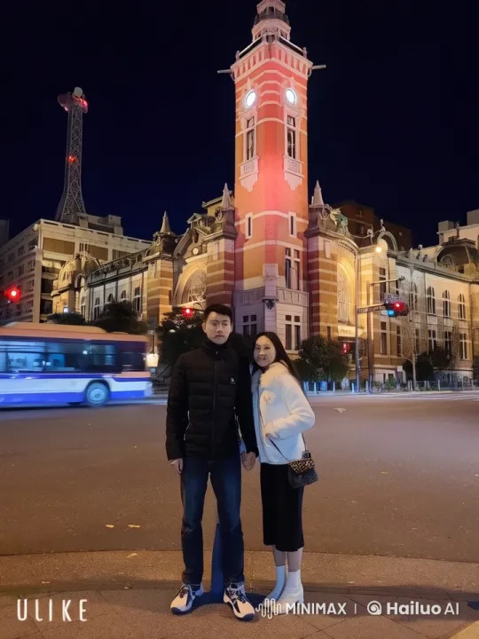 Night Kungfu Battle in Front of Illuminated Building – AI Generated Video | Hailuo AI