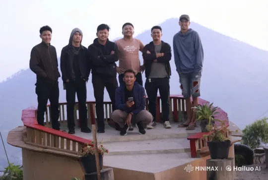 Seven Young Men Practice Kungfu on Mountainous Backdrop – AI Generated Video | Hailuo AI