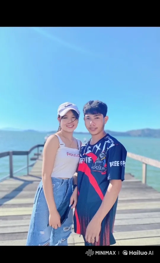 Couple Showcases Martial Arts on Wooden Pier – AI Generated Video | Hailuo AI
