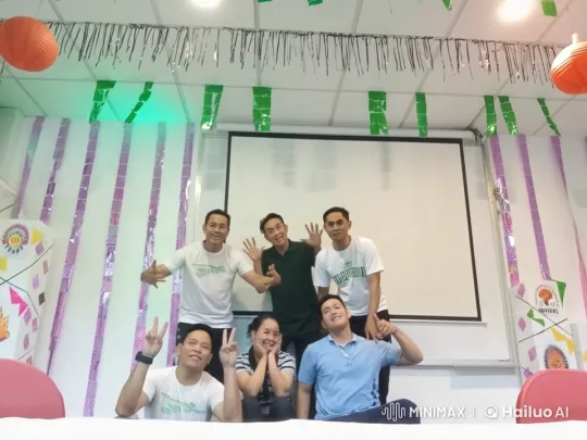 Festive Group Celebrates with Energetic Kungfu Poses – AI Generated Video | Hailuo AI