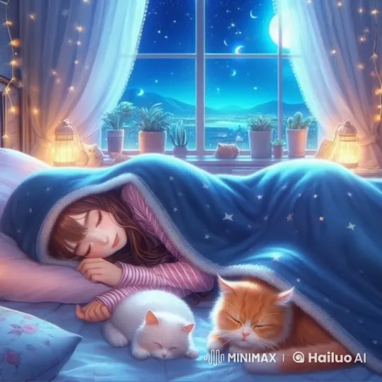 Cozy Bedroom with Gentle Rain and Peaceful Night Sky – AI Generated Video | Hailuo AI