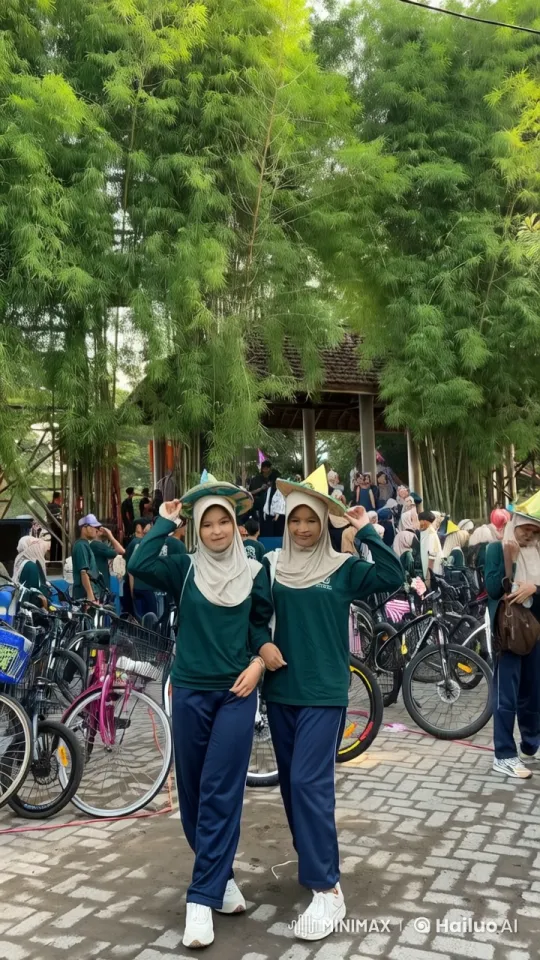 Green Uniformed Women Practicing Kungfu at Outdoor Event – AI Generated Video | Hailuo AI