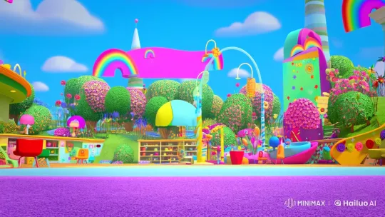 Colorful Celebration: A Musical Journey Through a Rainbow – AI Generated Video | Hailuo AI
