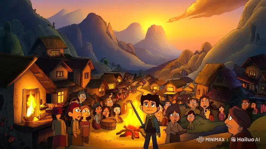 Brave Ali Conquers Monster, Saves Village Children – AI Generated Video | Hailuo AI